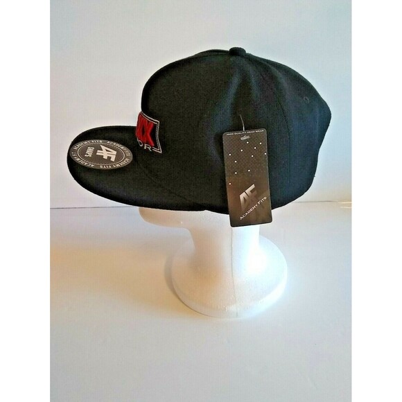 Academy Fits Maxx Vapor Men's Black Snapback Flat Bill Hat - Picture 2 of 6